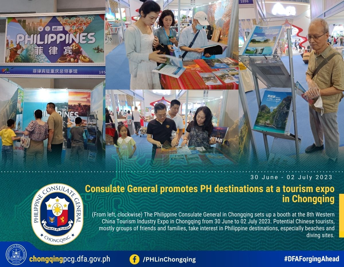 PHOTO Chongqing PCG PR Consulate General promotes PH destinations at a Tourism Expo in Chongqing
