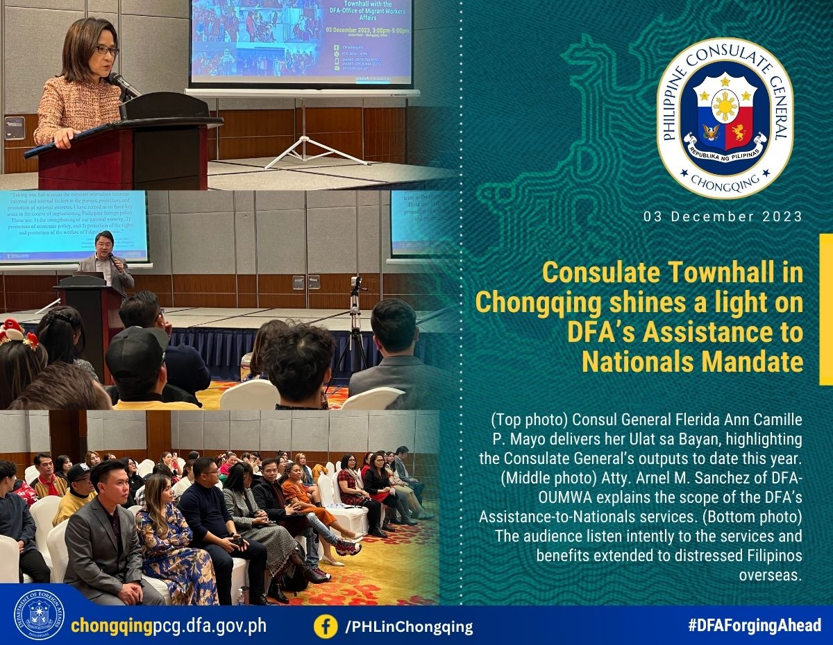 photo Chongqing PCG Consulate Townhall in Chongqing shines a light on DFAs Assistance to Nationals Mandate 1