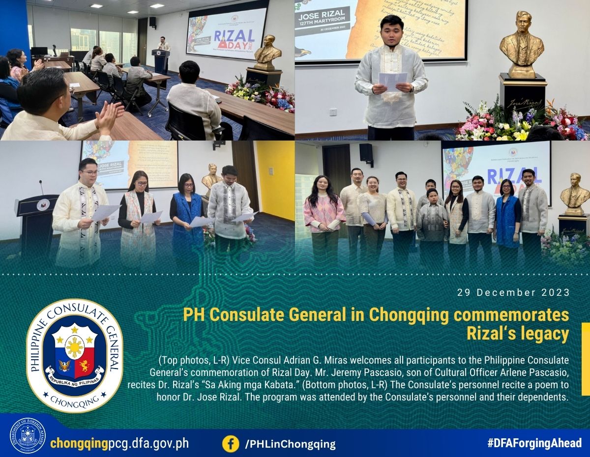 photo Chongqing PCG PR PH Consulate General in Chongqing commemorates Rizals legacy 1